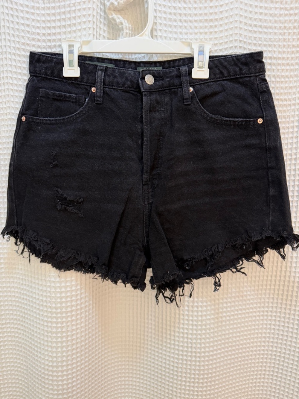 Wild Fable Black Distressed Frayed Hem Denim Shorts